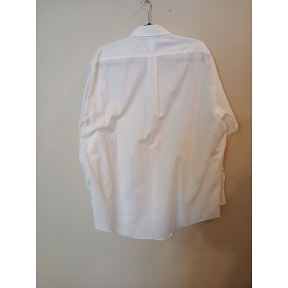 Lands’ End Men’s White Dress Shirt 17-36 Tall No Iron Long Sleeve Button Up - Picture 7 of 15